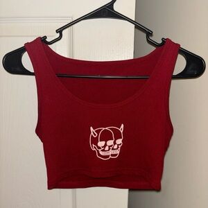 SKULL CROP TOP